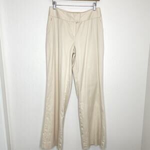 St John Sport Wide Leg Khaki Cream Pants Womens 6 Trousers